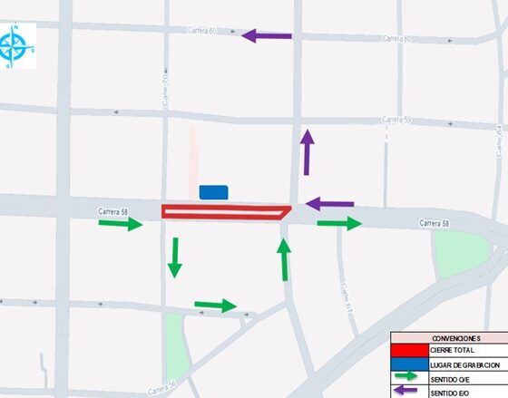 Cierres viales por grabacion de serie 2