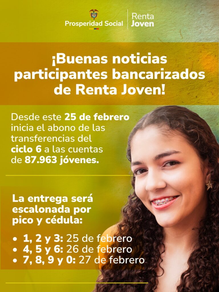 Renta Joven: Prosperidad Social inicia entregas de transferencias para 2026 42 410339