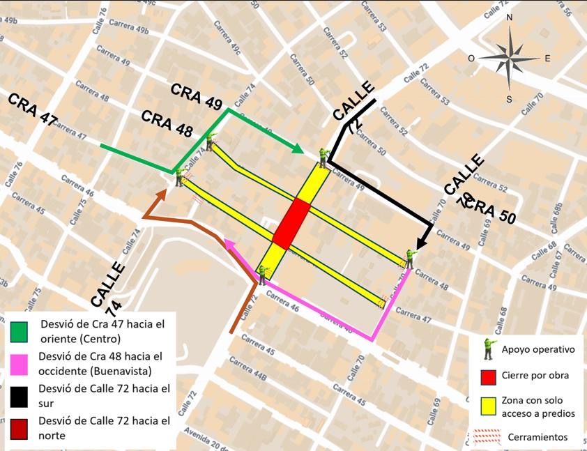 Cierre total en la calle 72 entre carreras 47 y 48 por obras en la malla vial 42 7e3d99b1 ab8f 47cc b47e 8aca6a30886c